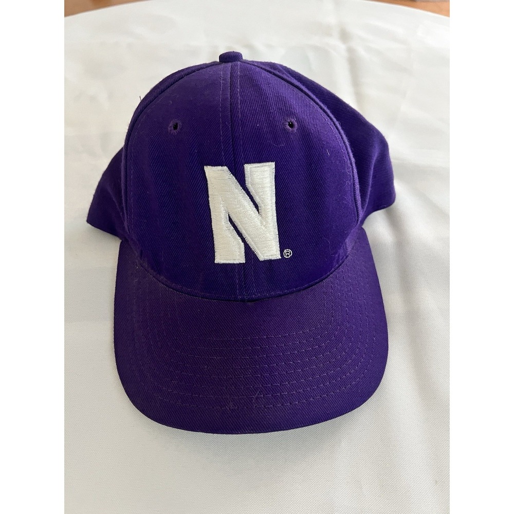 Vintage 90s Northwestern Size 7 Fitted Hat University Square USA Made